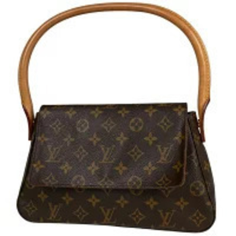 Louis Vuitton Bag Shoulder Looping Brown Monogram Handbag Hobo Brown - Picture 2 of 6